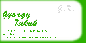 gyorgy kukuk business card